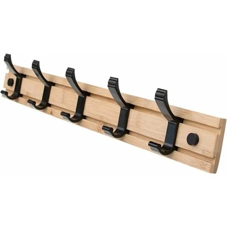 NY-Vægmonteret knagerække med 5 flytbare kroge, tøjkroge vægkrog