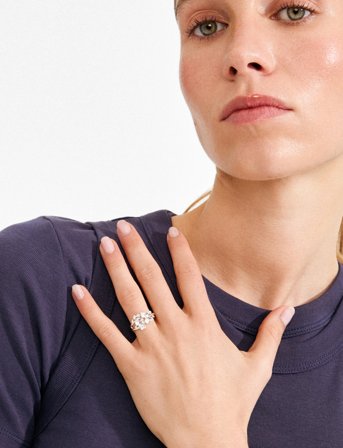 Pilgrim Ajani Ring Silver-Plated - Silver - ONE SIZE