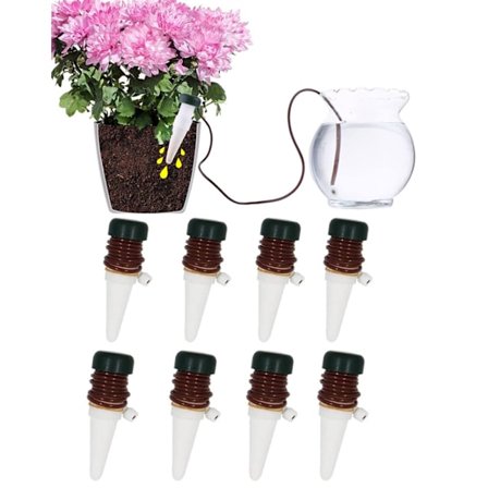 Dryppvanningsflaske, 8 stykker keramisk dryppvanning automatisk vanning planter automatisk vanning