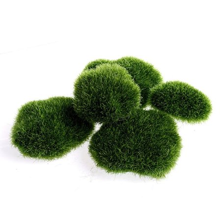 5 stk Kunstig Moss Rocks Fake Green Moss Stone for DIY Floral Arrangements