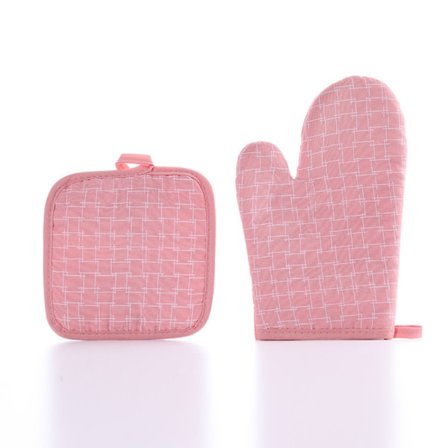 2kpl / Set Mikroaaltouunihanskat Uunikintaat PINK