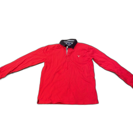 Röd långärmad pikétröja från Gant