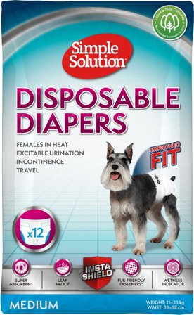 Simple Solution Disposable Diapers nartun suojat, M, 12 kpl