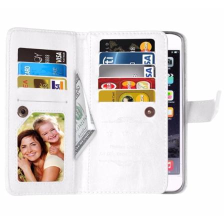 Smart Stilsäkert 9-korts Plånboksfodral Iphone 8 Plus Floveme Svart