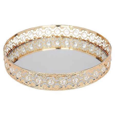 Speilbrett i krystall, smykkeorganisator, dekorativt brett