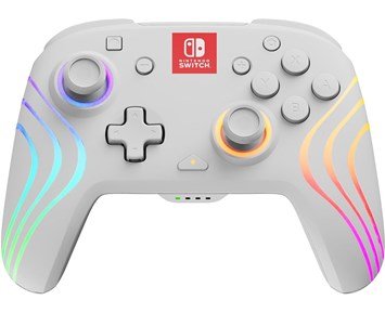PDP Afterglow Wave Wireless Controller - White w motion - Trådlös handkontroll med rörelsekontroller till Switch