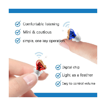Hørselshjelpemiddel Små Innvendige Øre Usynlig Hørselshjelpemiddel Justerbar Trådløs Mini Venstre Øre Beste Lydforsterker