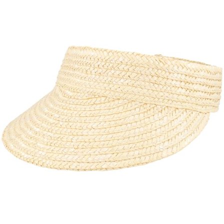 Seeberger - Beige visor Keps - Straw Brim Shade Natural Visor @ Hatstore