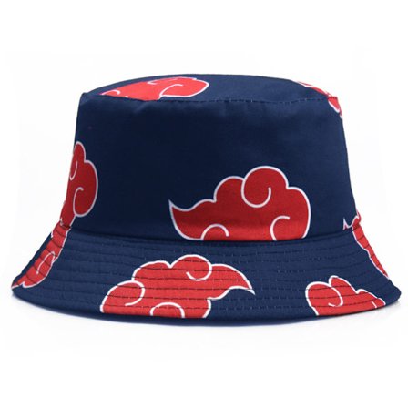 Anime Naruto Akatsuki Röd Moln Hink Hat Unisex Män Kvinnor