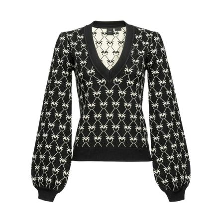 Pinko V-neck Knitwear , Zwart , Dames , Maat: L Truis