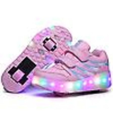 Lysende rullesko med hjul Skate Sneakers Sportssko Barnas tohjulede Led Blinkende Lys Usynlige Rulleskøyter Sko for Gutter Jenter33