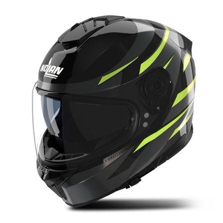 Casco Integrale Nolan N80-8 Fervo Nero/Antracite/Verde Impulse Cromo Metallo L
