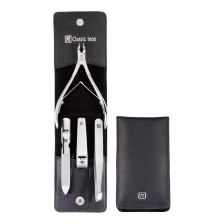 Zwilling Manicure & Pedicure 4-Pc with Nail Clipper, Leather