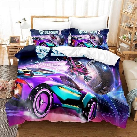 Dynetrekk Helt Nytt Rocket League Sengetøysett Sengeteppe Enkelt Dobbelt Full Størrelse Bil Rocket League Sengetøysett - Perfekt