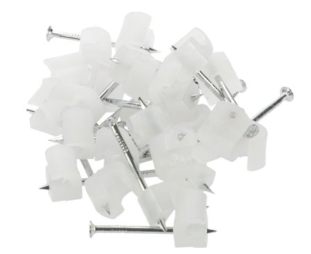 Nordic Quality Kabelklipps rund 3-5mm, Neutral, 25 st.