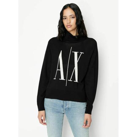 Armani Exchange Turtlenecks Sort, Dame Rullekraver