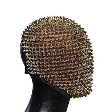 Maske med pigger og nagler, juvelbesatt Margiela-ansiktsmaske for Halloween