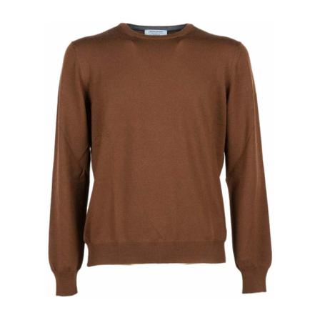 Gran Sasso - Stickade Tröjor - Brun - Herr - Storlek: 4xl, Herr, Storlek: 4XL