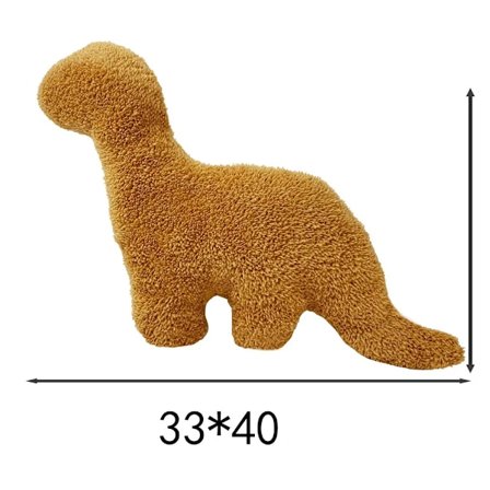 Mub- Kawaii Soft Throw Pillow Stuffed Animal Dinosaur Chicken Nugget Doll Plush Toy Dino Chicken Nugget Plush Toy For Girl Boy 3