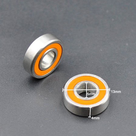 2 st Hybrid Keramiska Lager Rostfritt Stål Bait Casting Fiskerullar S695 5X13X4mm Lager