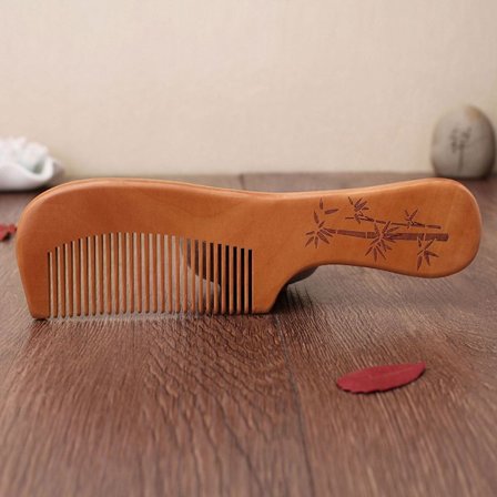 2 stk Peach Wood Comb Fine Tooth Comb 9 9