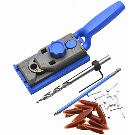 Markering Verktyg Guide Huvudsystem Snickeri Center Punch Jig Dubbel Borr Hål Fick