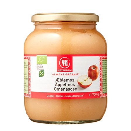 Urtekram Æblemos usødet Ø 700 g, Helse & Madvarer, Madvarer, Konserves