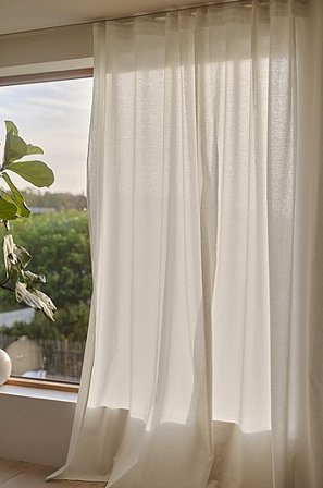 Jotex - Gardin Linnemix 1 Längd Extra Bred Naturvit MILLY - Köp Multifunktionsgardiner hos Jotex