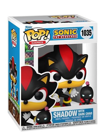 Funko Pop Vinyl P&B Sonic Shadow W/Chao Patterned Funko