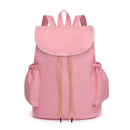 Barneryggsekk, ny klassisk danseveske, treningsveske for liten jente, skolesekk i moteblonde (rosa)