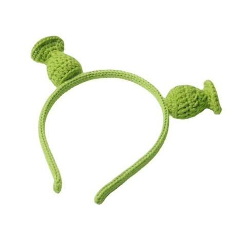 Halloween Gröna Öron Pannband Gröna Öron Mössa Kid Rolig Mössa Gröna Öron Hår Båge-shrek