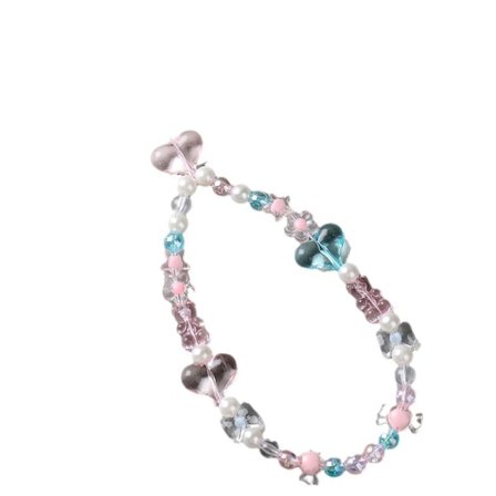 Mobiltelefon Handkedja med Pärlor, Pärlarmband med Anti-förlustfunktion, Telefonsnodd med Handledsrem, Mobil Snodd eller Mobilhänge, 1 st