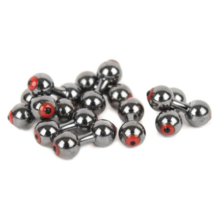 I-Balz 4.8mm - Black Nickel / Red eye