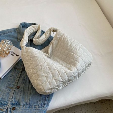 Skuldertaske Puffy Håndtaske HVID