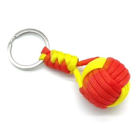 [NT] Modevävda bollnyckelringar Trendiga multifunktionella nyckelringar Nyhetspresent för män Röd Gul