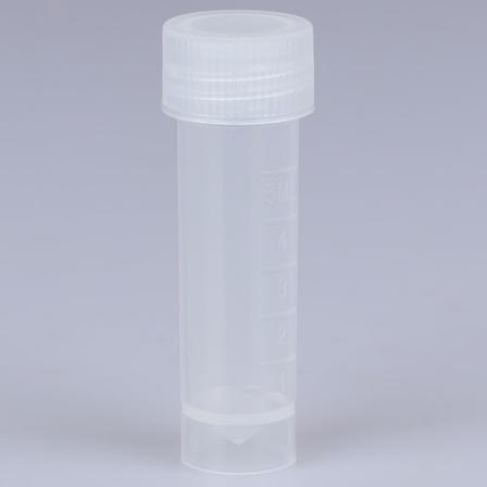 10 stk. 5 ml plastik reagensglas hætteglas med skrueforsegling Pakning forts Transparent