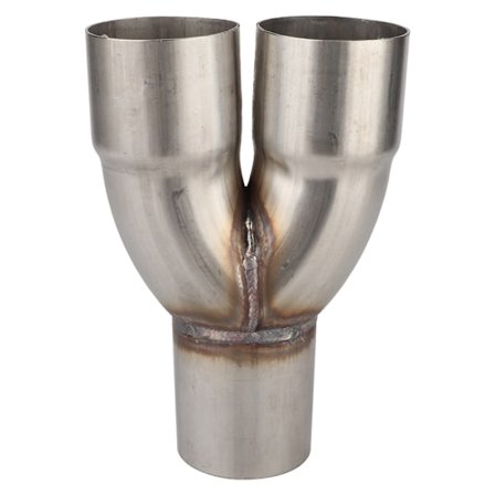 Universal rostfri Y-röradapter 2,5 tum OD-inlopp till 2,5 tum ID Dual