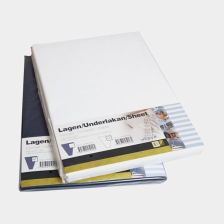 Onderlaken voor voorpiek 1852-Marine, 90 - 260 x 270 cm, wit