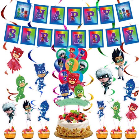 PJ MASK Engangsbanner Fødselsdag Dekoration Festartikler