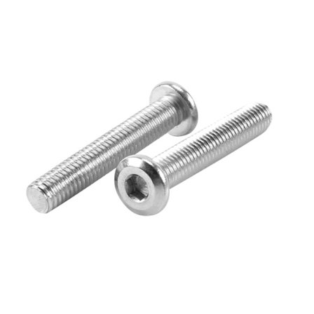 HEXATON Möbelskruvar med invändig sexkant - med metrisk gänga - helt gängade - M6 x 35 mm - 100 stycken