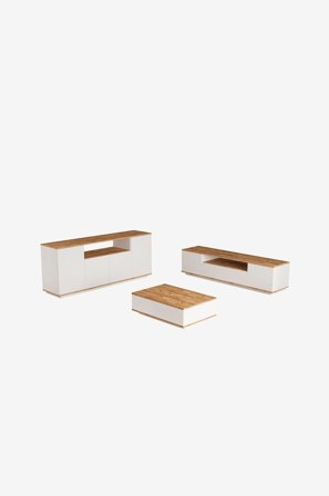 Homitis - Möbelset Vardagsrum - Ettie - Brun - TV-bänkar & mediabänkar - Från Homeroom