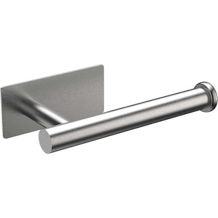 Svart Krom Toalettpappershållare Väggmonterad, Självhäftande Toalettpappershållare för Badrum & Kök, Vattentät, Ingen Borrning