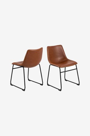 AC Design Furniture - I_Oregon-ruokailutuoli 2-pack - Ruskea - Tuolit - - Homeroom
