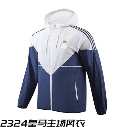 Mub- Fotball Treningsjakke Fall Langarmet 2324 Real Madrid hjemmetrenchcoat