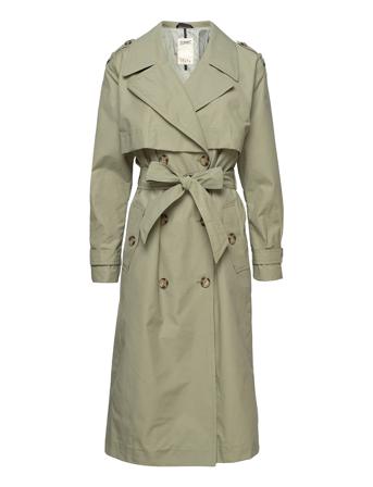 Coats Woven Trenchcoat Frakke Grøn Esprit Casual
