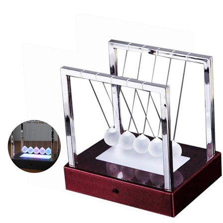 Lysande LED Pendel Boll Ljus Upp Glas Skrivbords Prydnad Hem Studierum Dekor