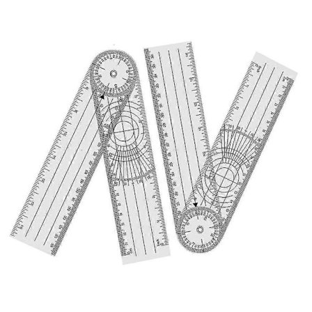 4 stk. Goniometer Fysioterapi 360 Graders Rotation