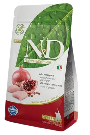 Farmina - Cat N&D Grain Free Chicken & Pomegranate Kitten 1,5kg - Katt - Kattefôr & kattemat - Tørrfôr for katt - ZOO.no