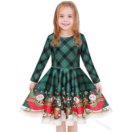 Barnekjole Juleklær Jenter Print Prinsessekjole