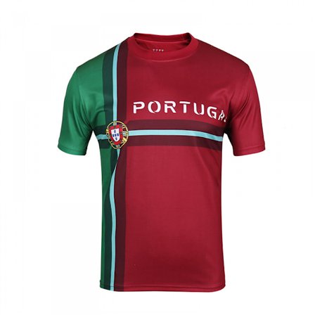 Sports Portugal Fotball T-skjorte – Jersey Style Kortermet Atletisk Landslag Nasjonalt Fotballag Grafisk Aktiv T-skjorte Topp S